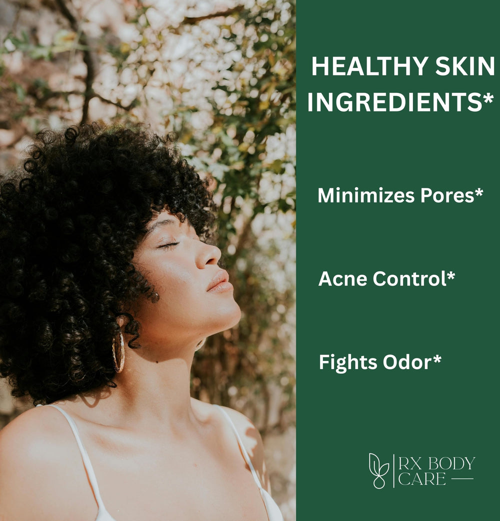 RX Body Care Tea Tree Oil Bar ingredients include peppermint and aloe for soothing cleansing