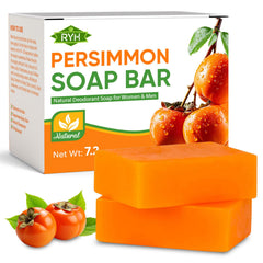RYH persimmon soap bar packaging highlighting natural ingredients for odor control