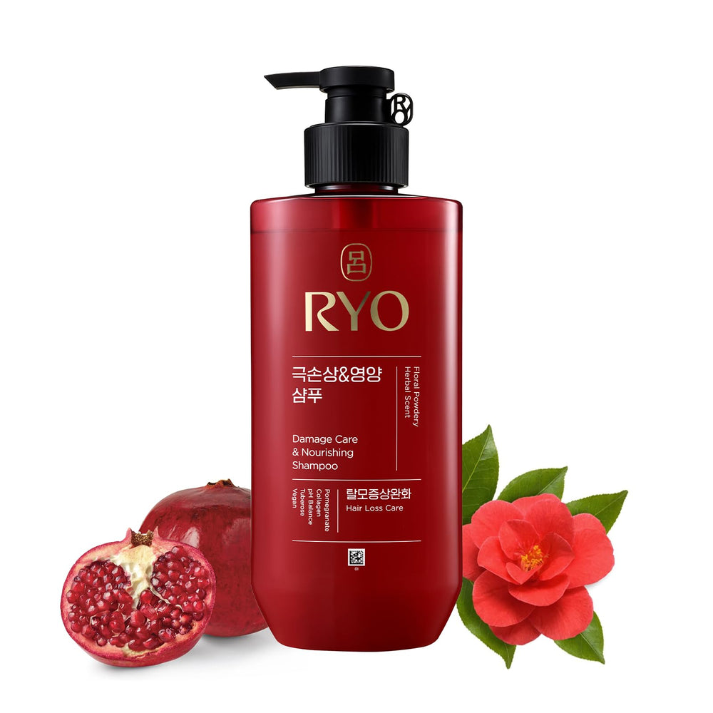 Ryo champú de cuidado para cabello dañado con ginseng coreano en botella