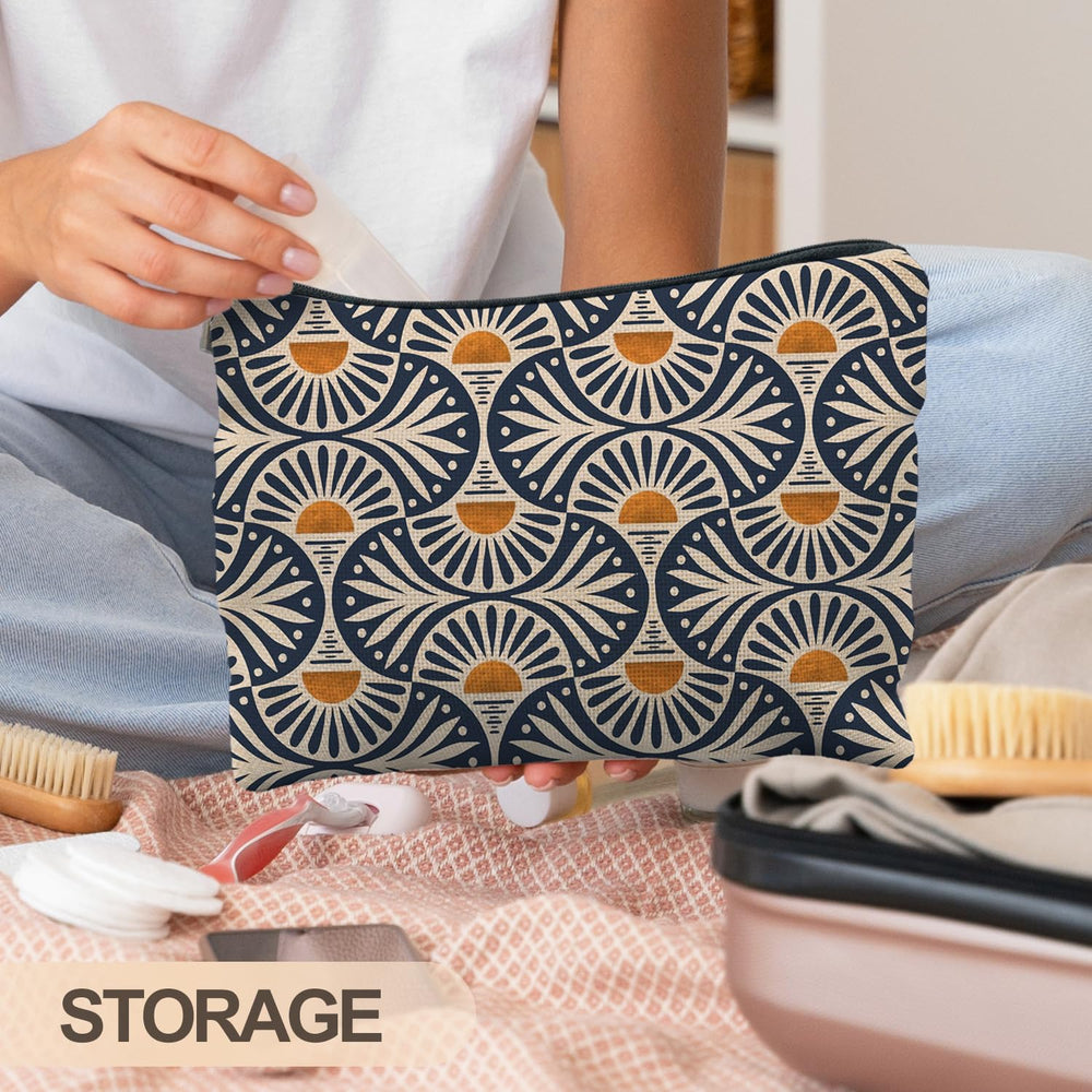 RYYCDOI boho makeup bag Sunset Leaf gift-ready packaging for celebrations