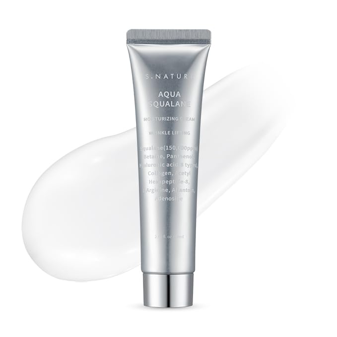 S.NATURE Aqua Squalane Moisturizing Cream bottle delivers deep hydration for dry skin.