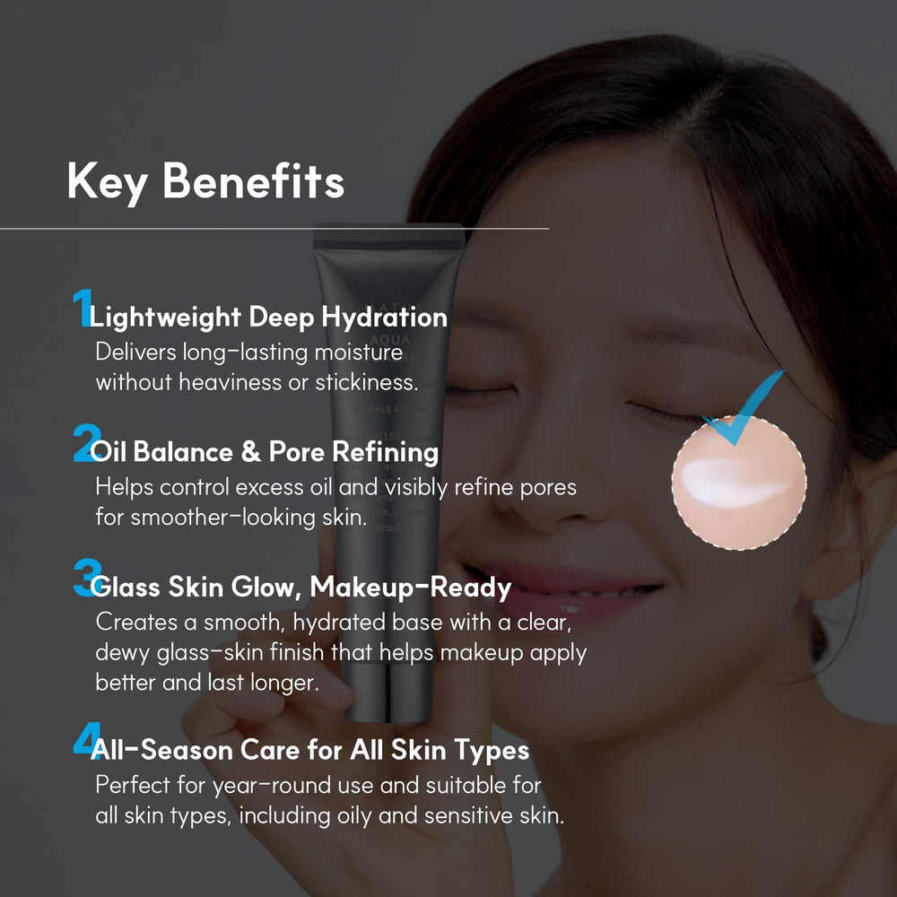 S.NATURE Aqua Squalane Moisturizing Cream pump enables easy daily use.