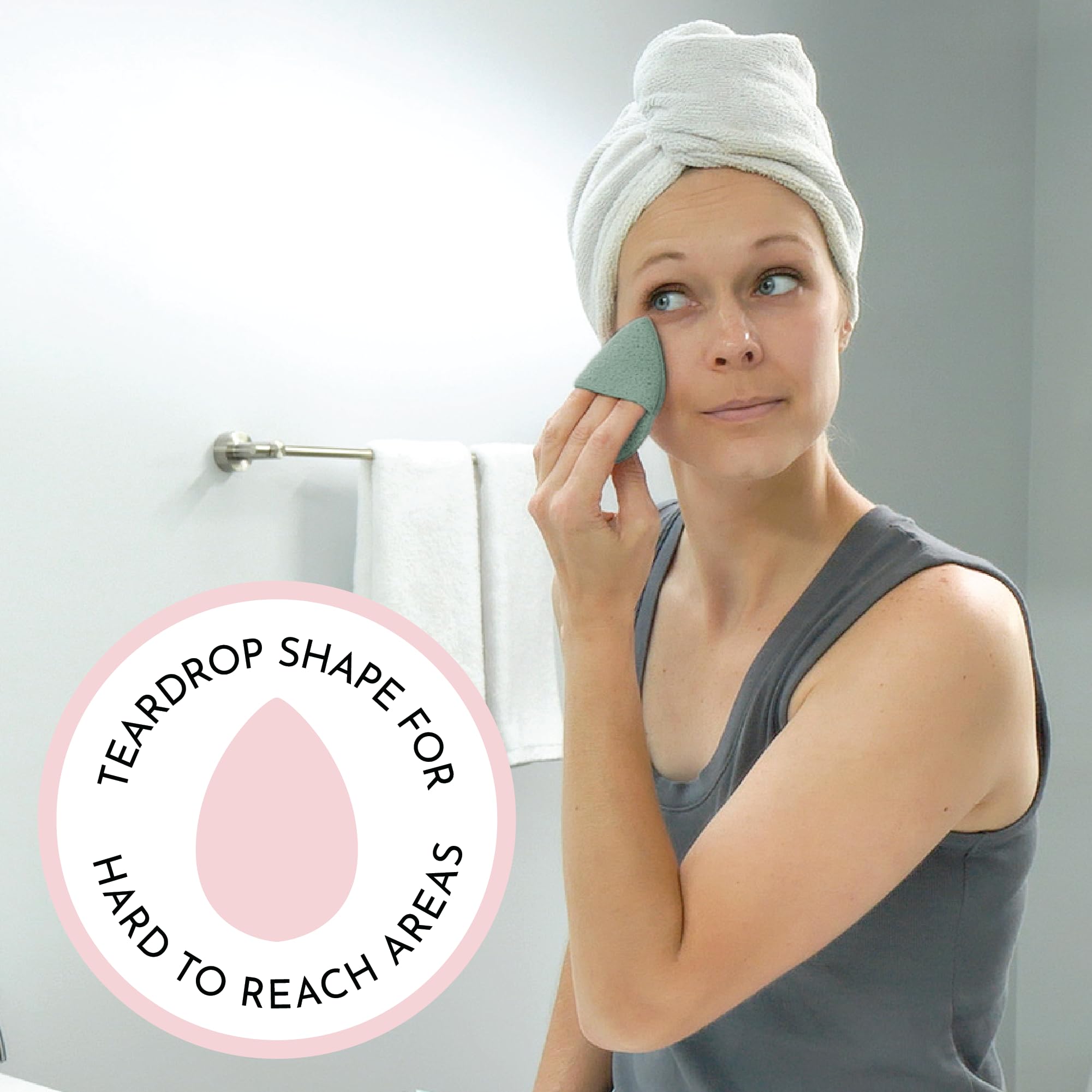 S&T INC face scrubber exfoliator with finger pocket for precise application
