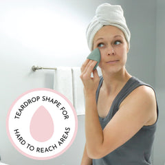 S&T INC face scrubber exfoliator with finger pocket for precise application