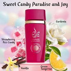 SAADAH Yarah Candilicious bottle side label shows premium packaging suitable for gifting