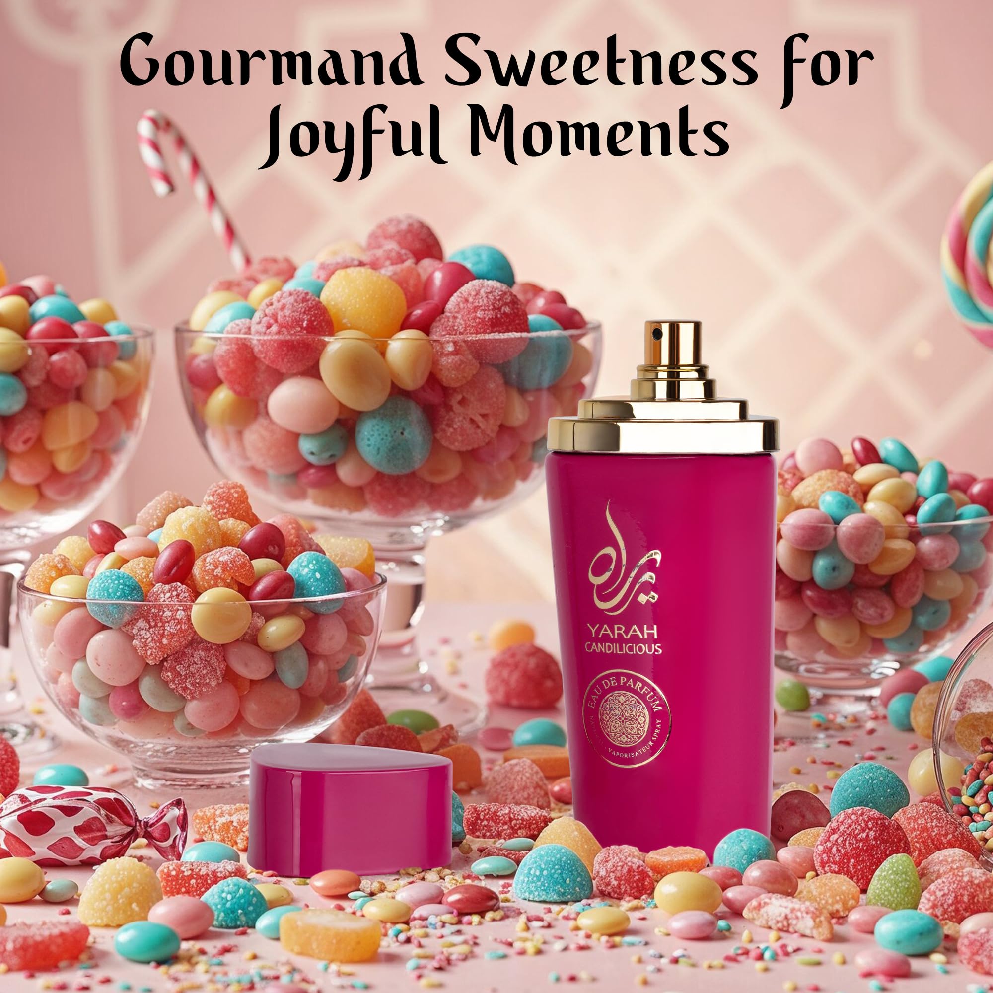 SAADAH Yarah Candilicious gift box with pink bottle suggests a thoughtful present