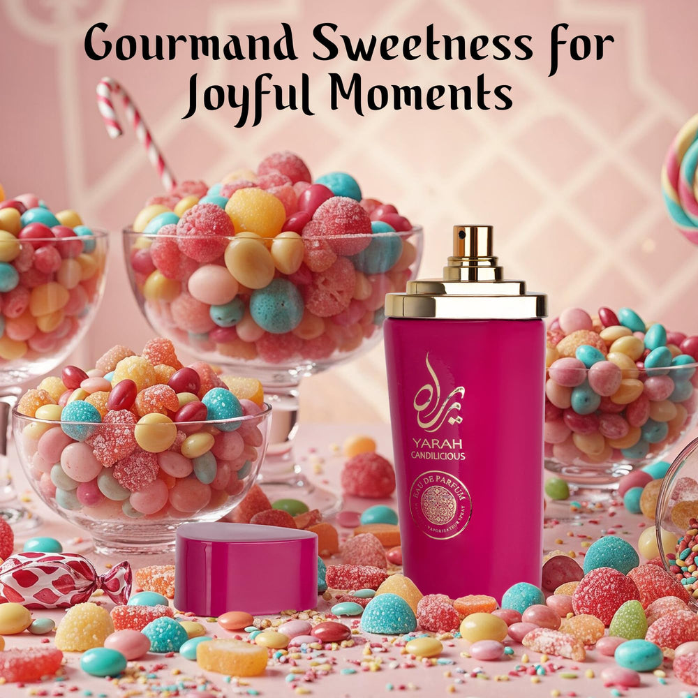 SAADAH Yarah Candilicious gift box with pink bottle suggests a thoughtful present