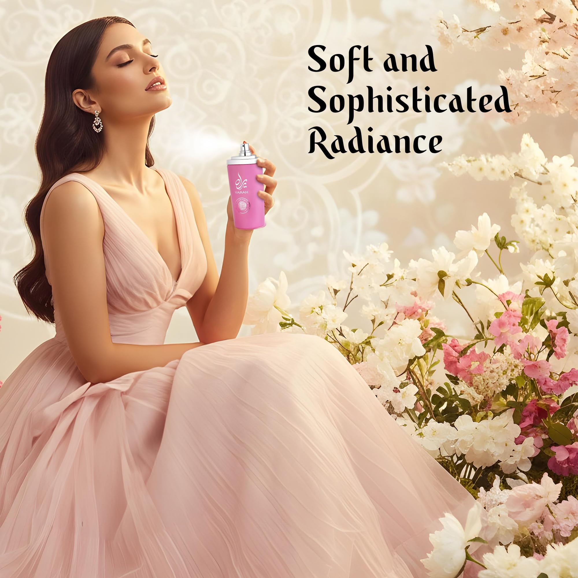 SAADAH Yarah pink bottle closeup signaling feminine luxury