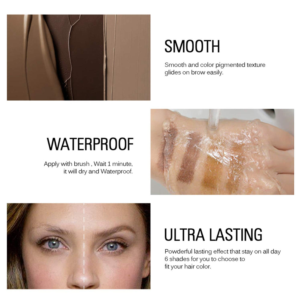 SACE LADY daily wear swatch shows long-lasting color stability for brows.