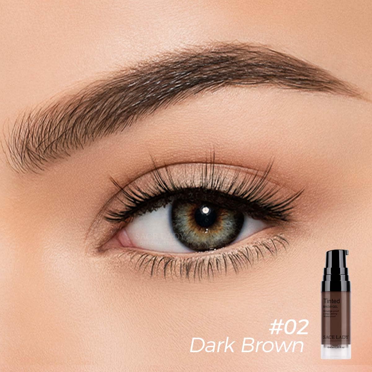 SACE LADY brow gel kit with brush ready for on-the-go.