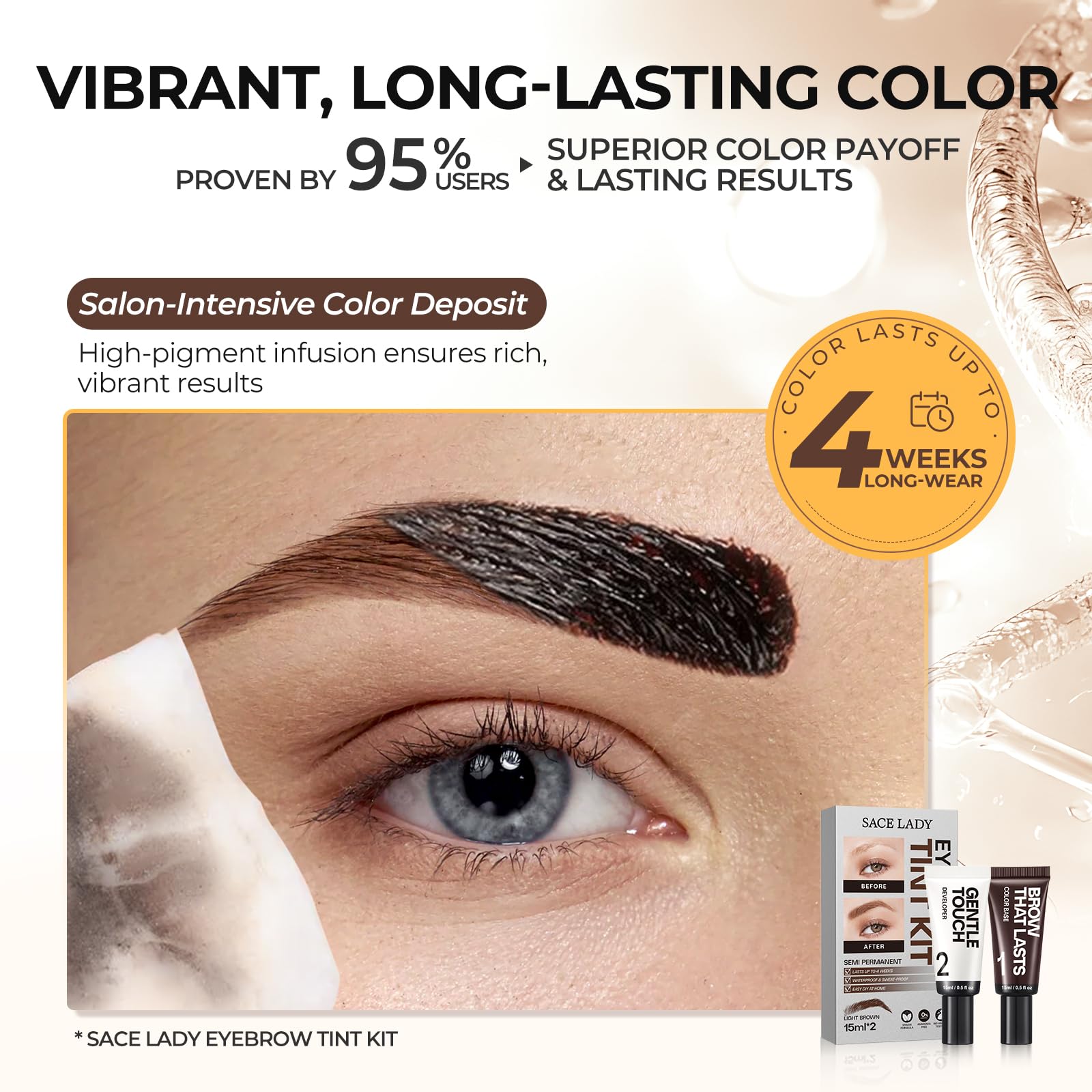 SACE LADY eyebrow color base delivering rich brow tone