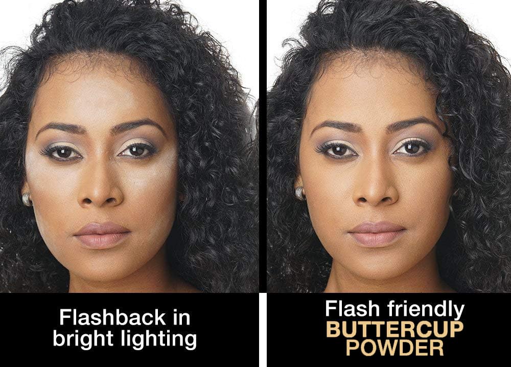 Sacha Buttercup Setting Powder medium swatch demonstrating natural blur