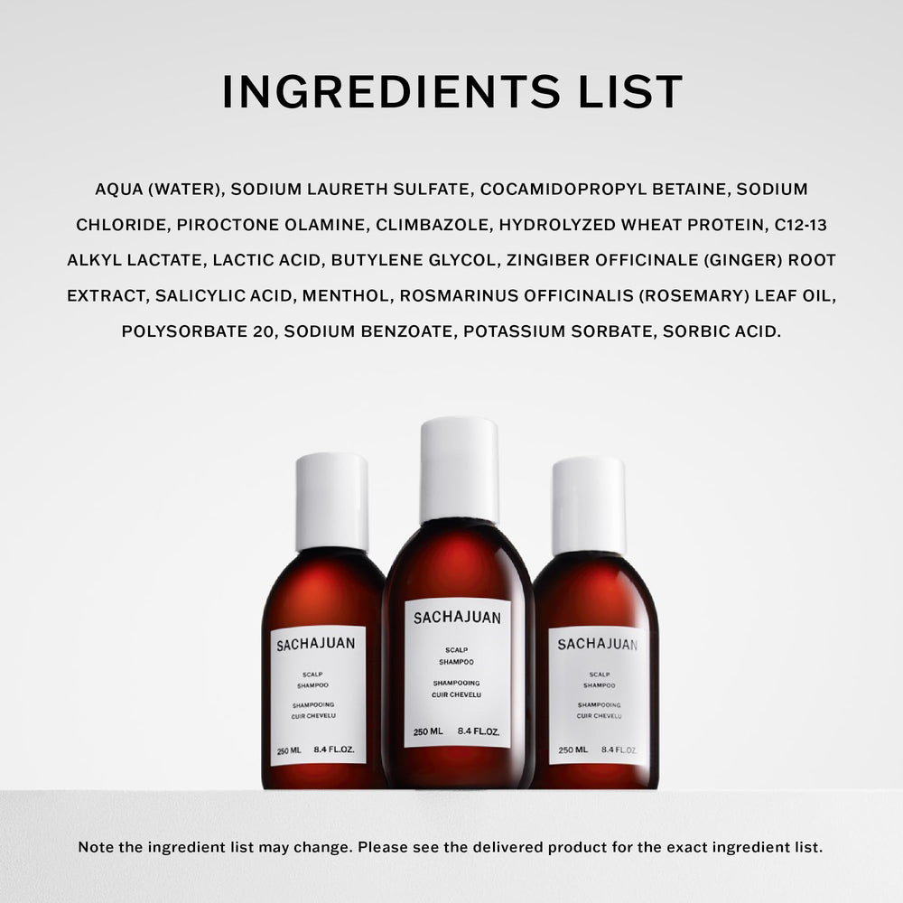 SACHAJUAN Scalp Shampoo Ocean Silk Technology highlights moisture protection.
