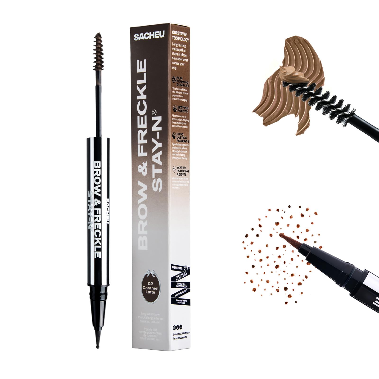 Sacheu Brow Stay-N: cejas tintadas para un aspecto natural y duradero.