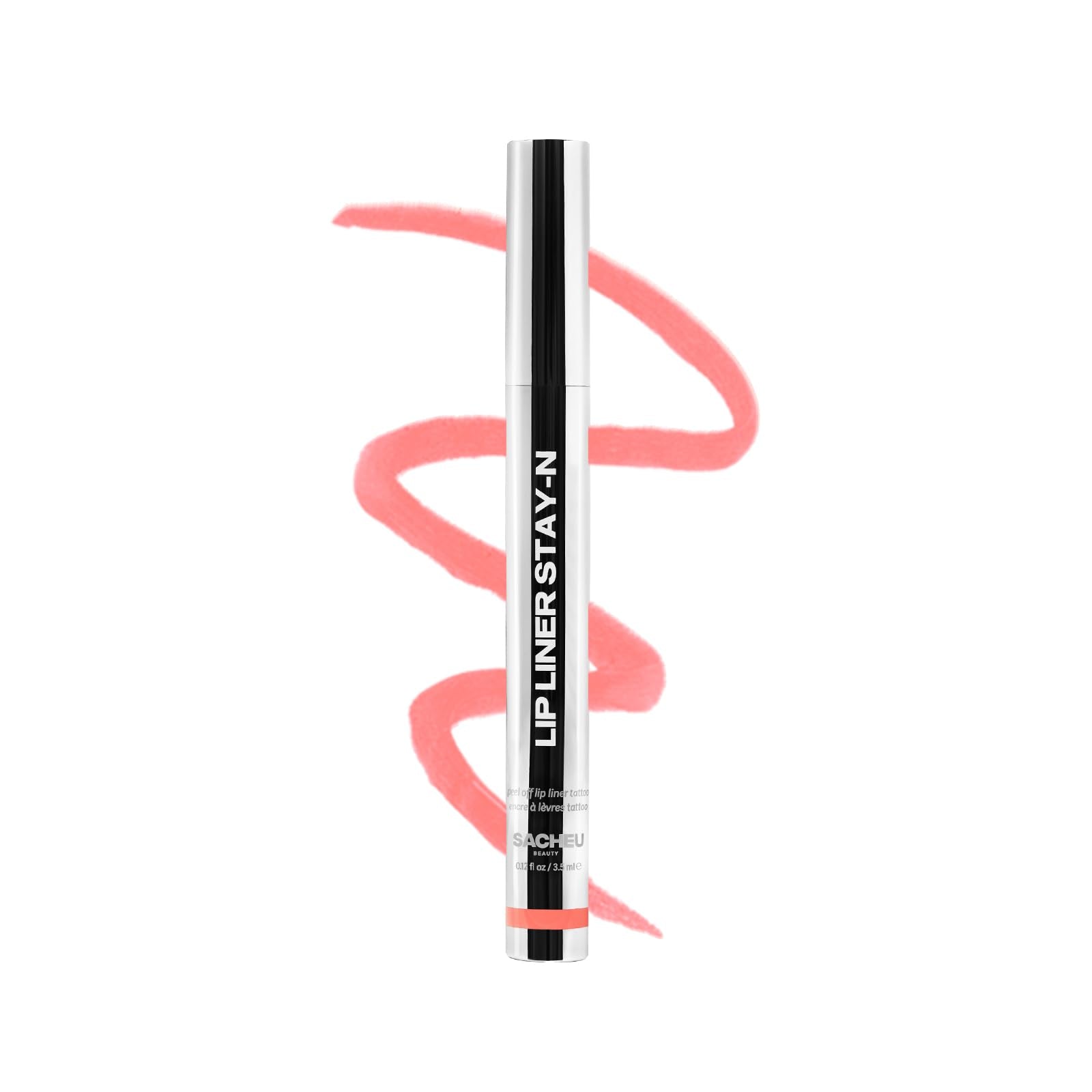Sacheu STAY-N delineador labial, textura mate sin transferencia para un acabado definido.
