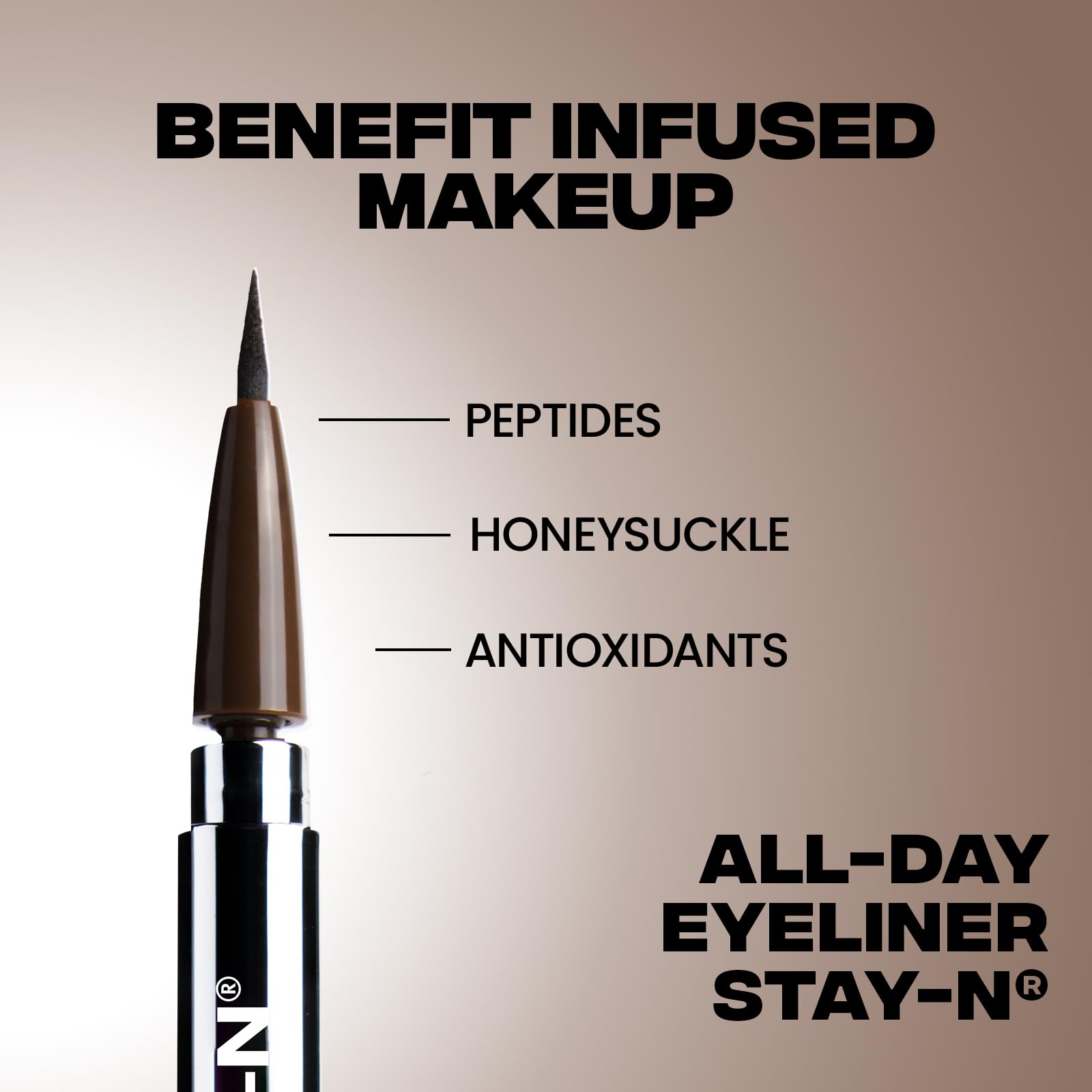 Sacheu Eyeliner STAY-N: fórmula vegana y libre de crueldad cuida la piel.