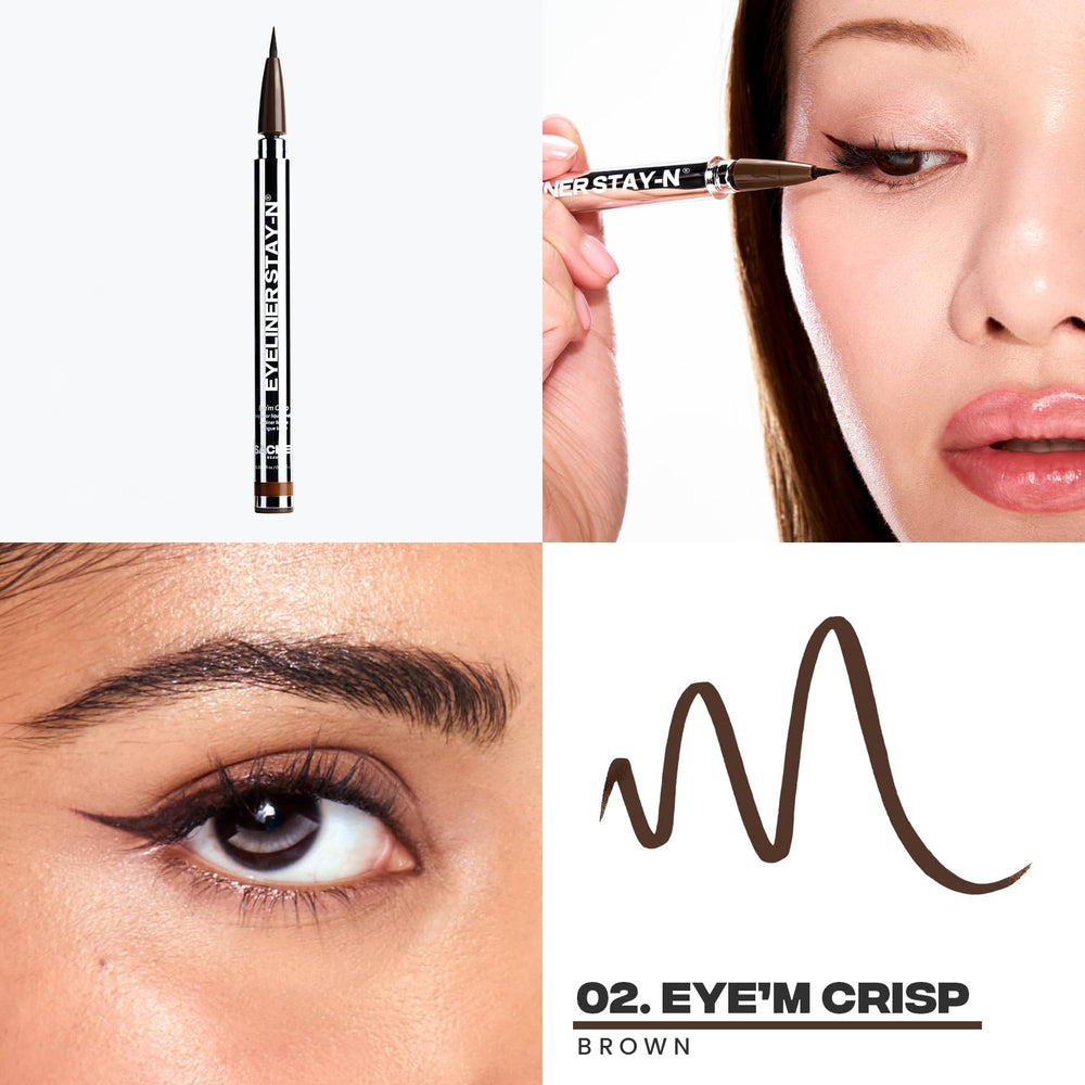 Sacheu Eyeliner STAY-N: punta flexible 360° para trazos finos o alas dramáticas.