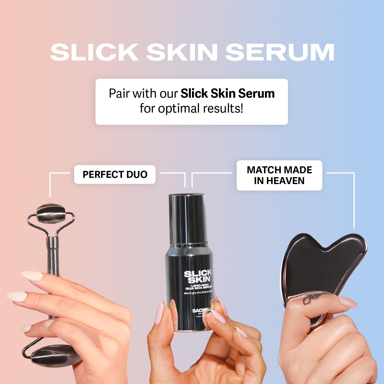 Sacheu face roller used to depuff and soothe the eye area