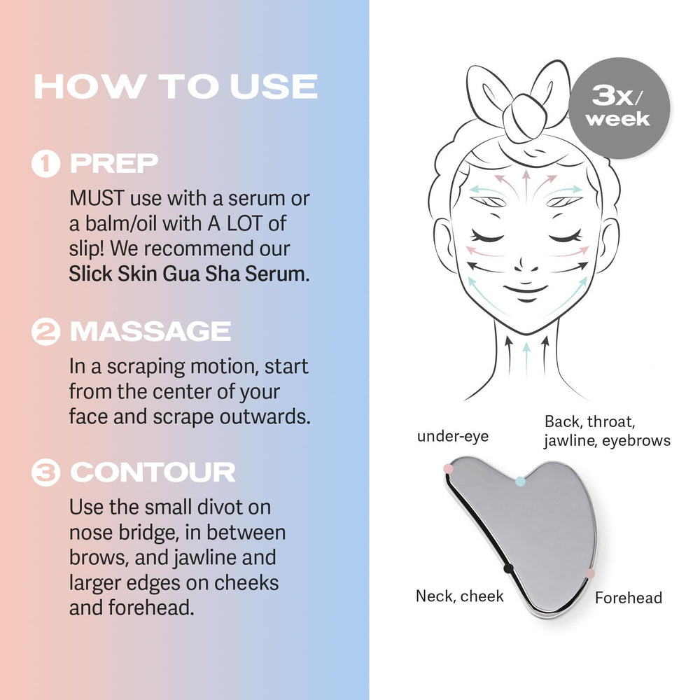 Sacheu Gua Sha self-cooling design keeps skin refreshed during massage.