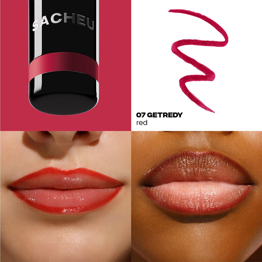 Sacheu Lip Liner STAY-N application demonstrates precise definition for defined lips.