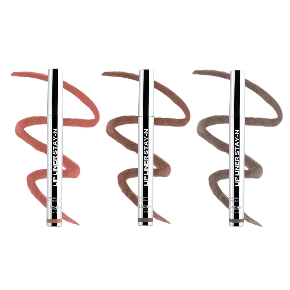 Sacheu Lip Liner STAY-N Peel-Off application close-up for precise, long-wearing lip look.