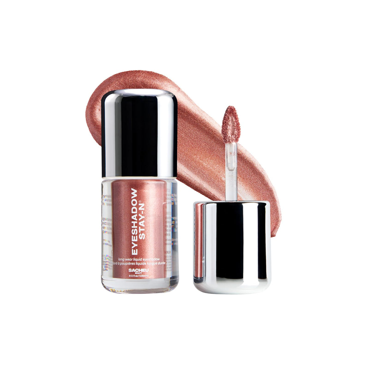 Sacheu Stay-N sombra líquida: aplicación precisa para color duradero.