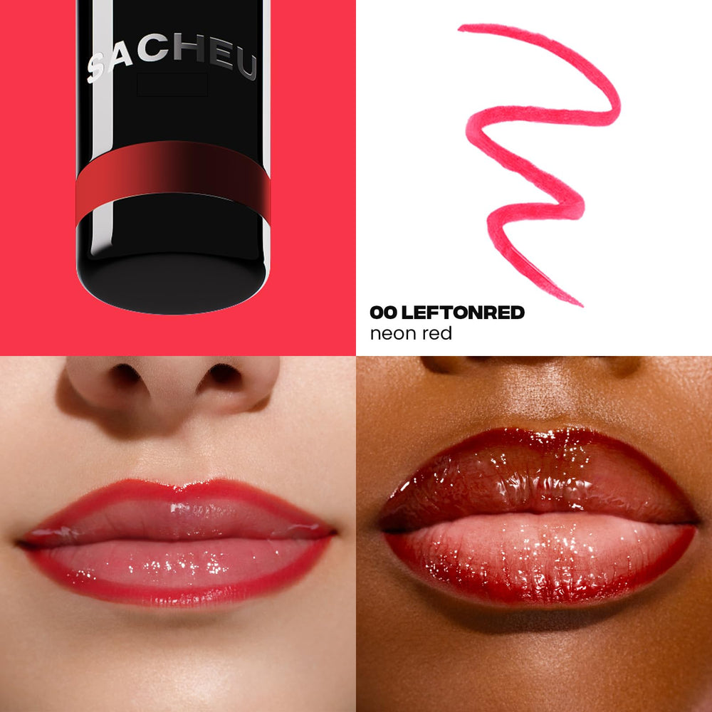 Aplicación suave de Sacheu STAY-N para labios definidos y confortables.