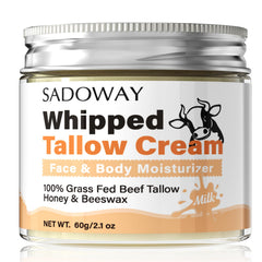 SADOWAY sebo de res para crema facial en envase, hidratación natural.