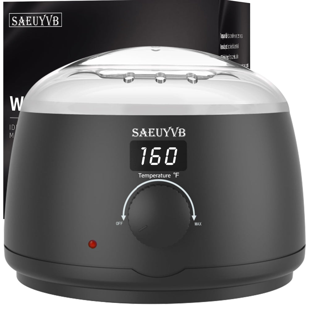 SAEUYVB professional wax warmer with lid for salon-grade melting at home.