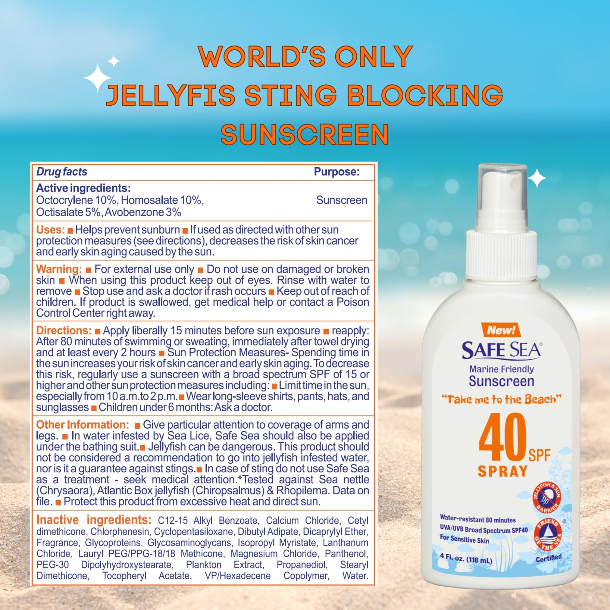 Safe Sea se aplica suave en piel y rostro para días de playa