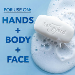 Uso en manos y cuerpo con Safeguard para piel limpia.