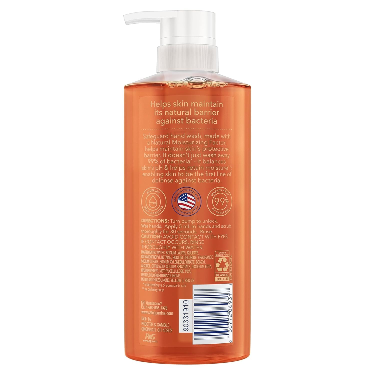 Safeguard Cozy Almond: demostración de lavado de 30 segundos para higiene.