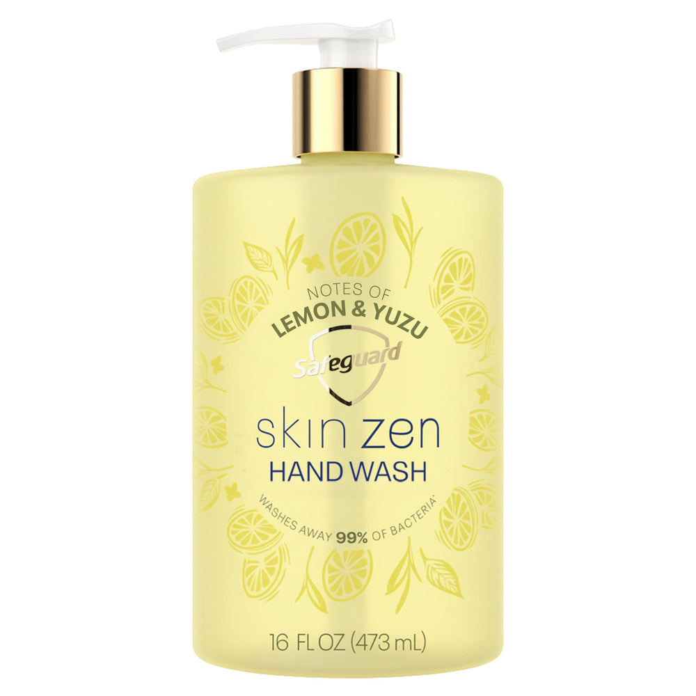 Safeguard Skin Zen lemon-yuzu bottle with refreshing citrus scent for handwashing