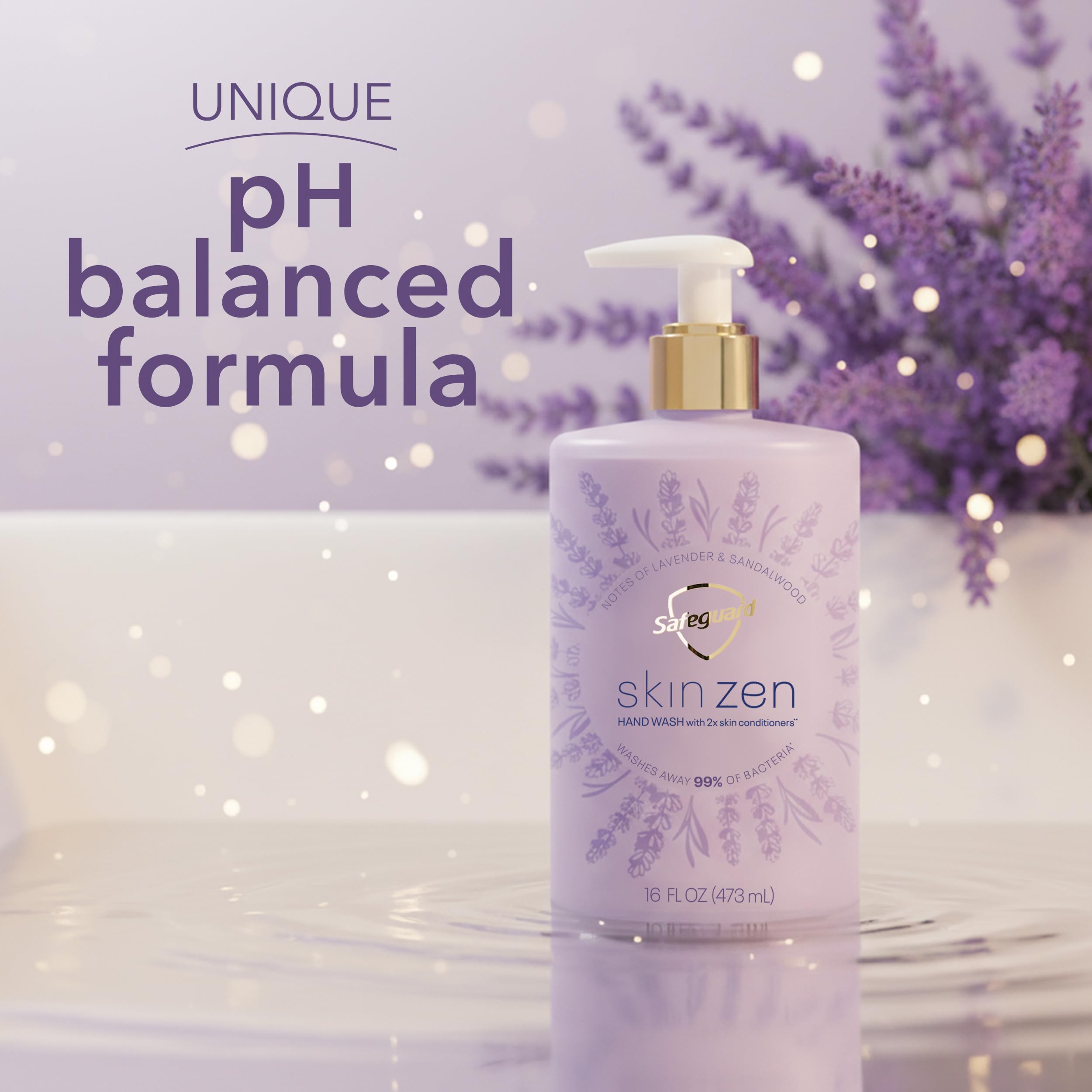 Front of Skin Zen bottle indicates 16 oz size for daily use