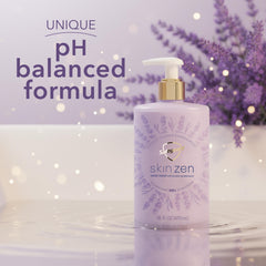 Front of Skin Zen bottle indicates 16 oz size for daily use