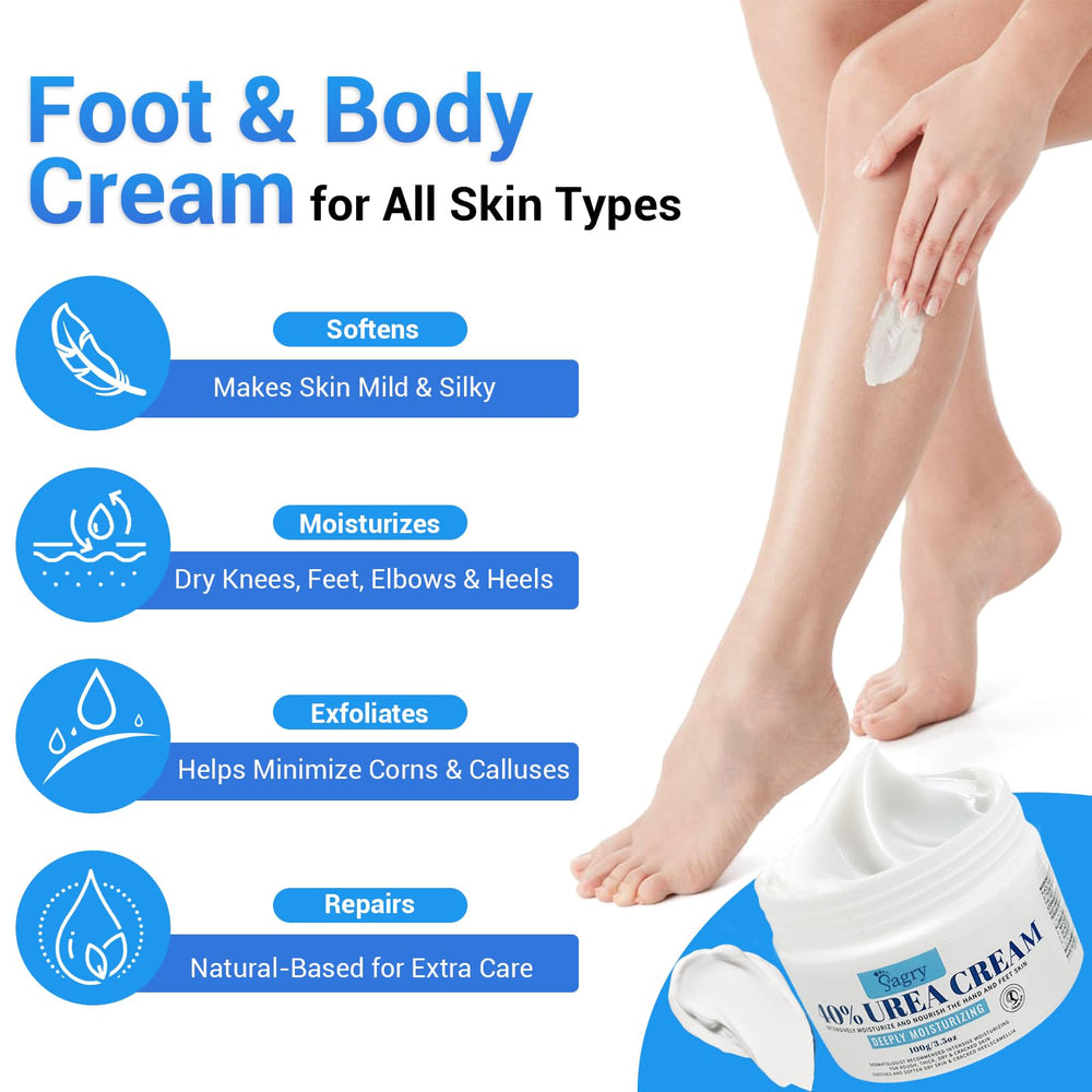 Sagry foot care for multiple areas helps soften rough skin.