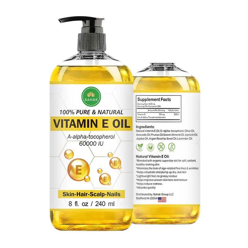 SAHAK aceite de vitamina E, textura natural sin fragancia