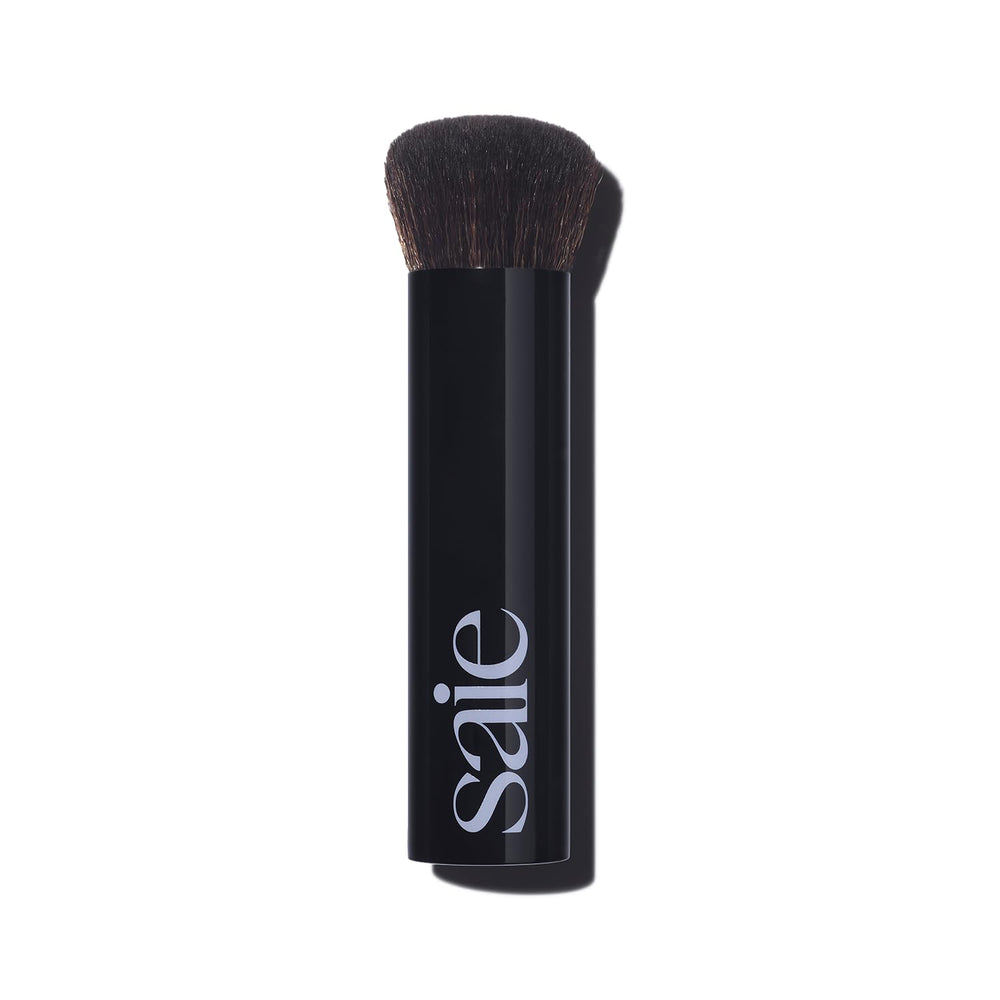 Saie The Base Foundation Brush with ultra-soft bristles for seamless foundation application.