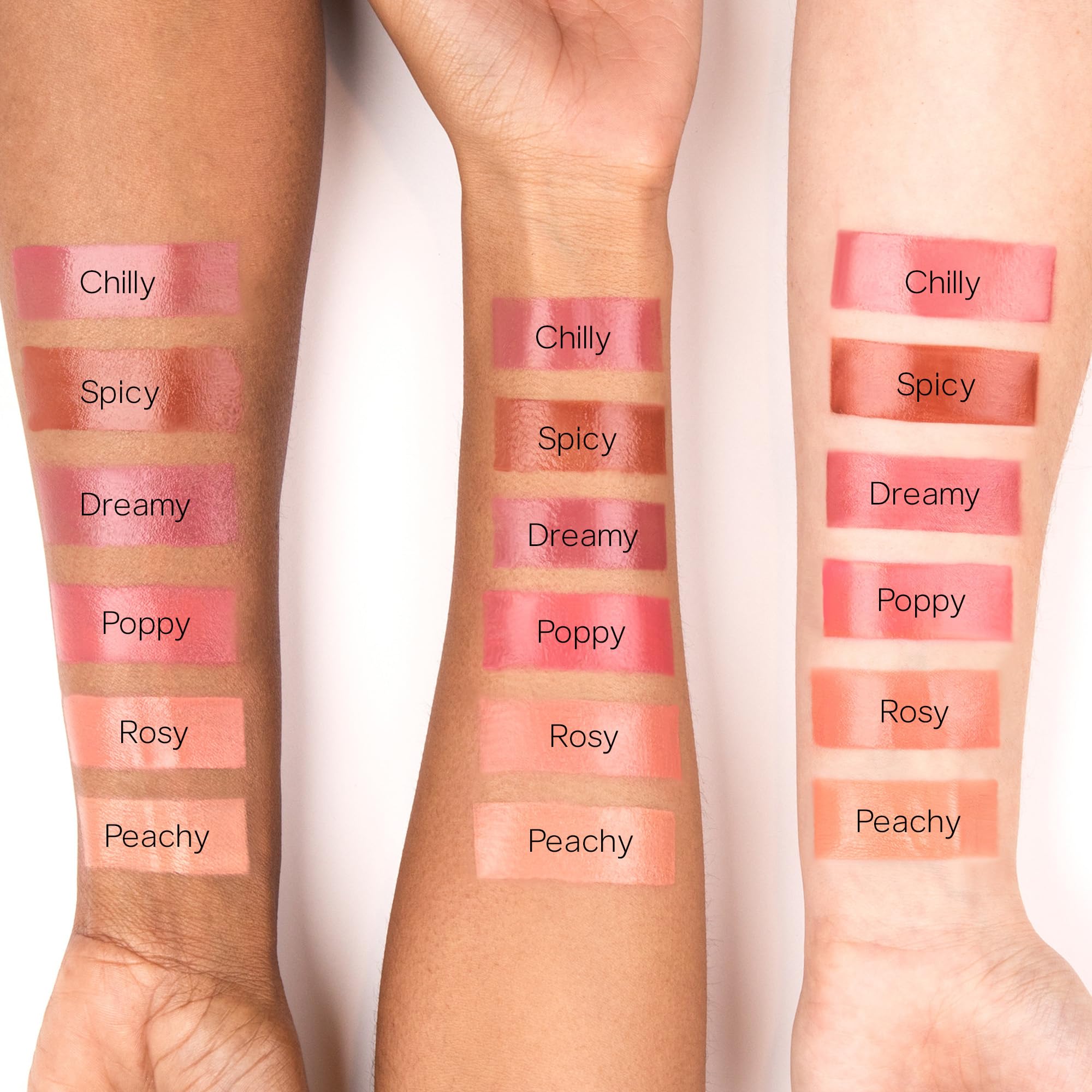 Saie Dew Liquid Blush close-up texture, creamy and smooth.
