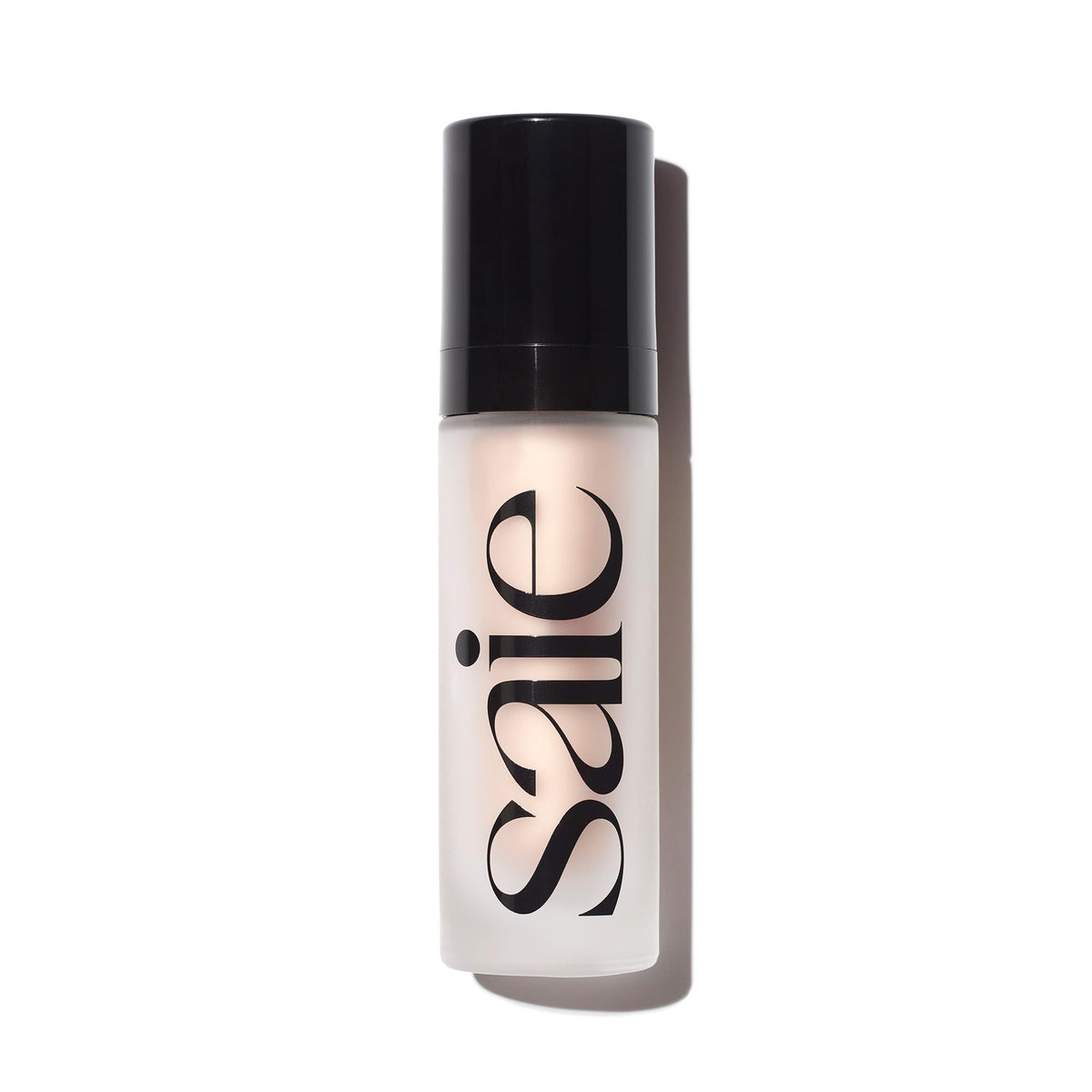 Saie Glowy Super Gel bottle with pump for easy, hydrated glow.