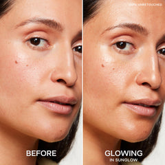 Saie Glowy Super Gel texture swirl showing luminous glow.
