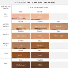 Blended Saie Slip Tint for seamless SaieGlow finish.