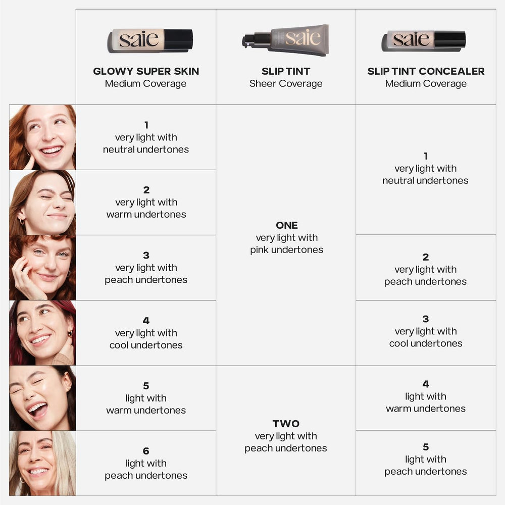 Saie Slip Tint licorice brighten detail suggesting complexion glow