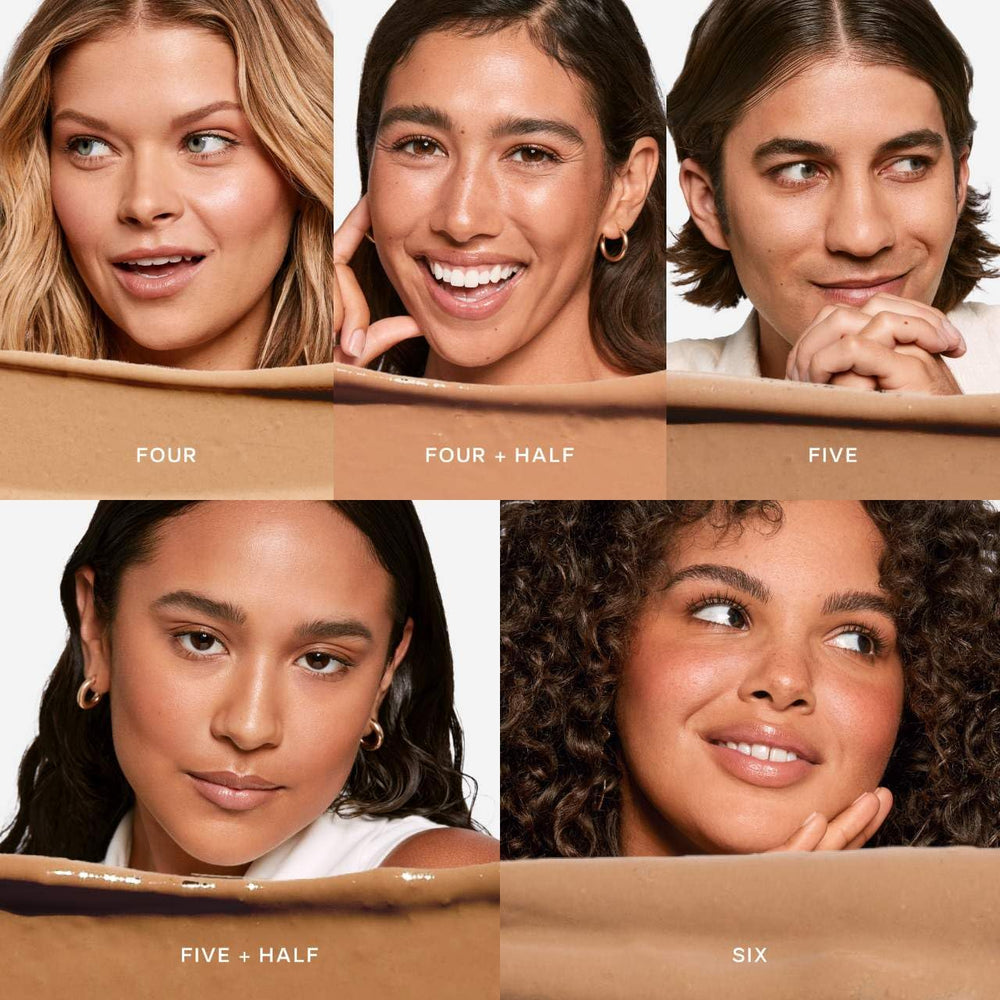 Saie Slip Tint on face delivers natural glow with light coverage.