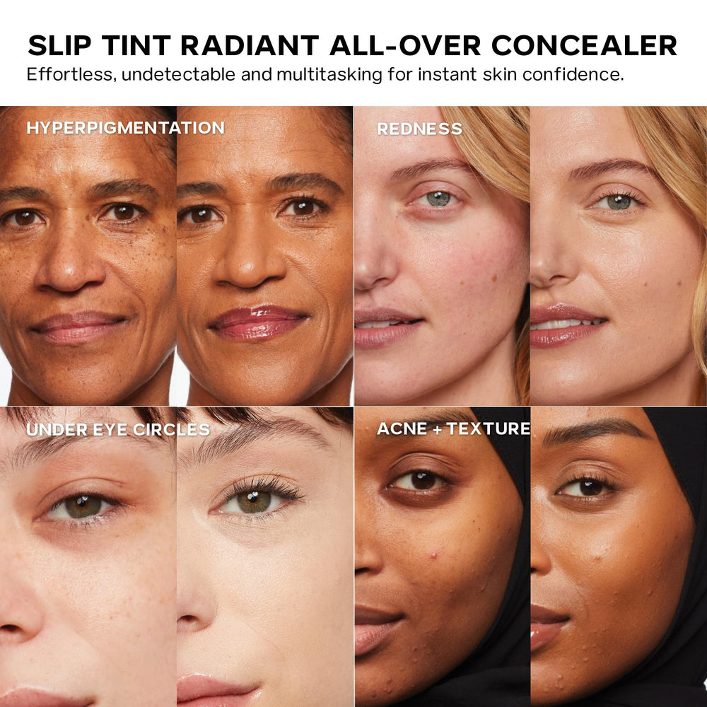 Saie Slip Tint Radiant Concealer hyaluronic acid texture close-up.