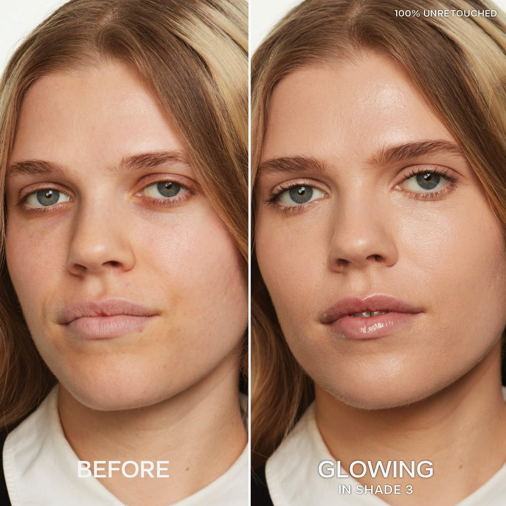 Saie Slip Tint under-eye coverage blends seamlessly for a natural finish.