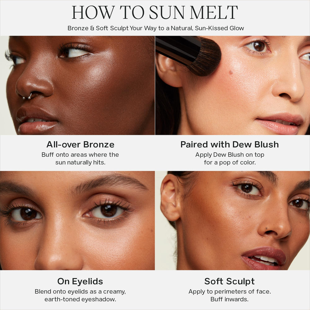 Saie Sun Melt texture detail shows smooth blending for a natural velvet finish