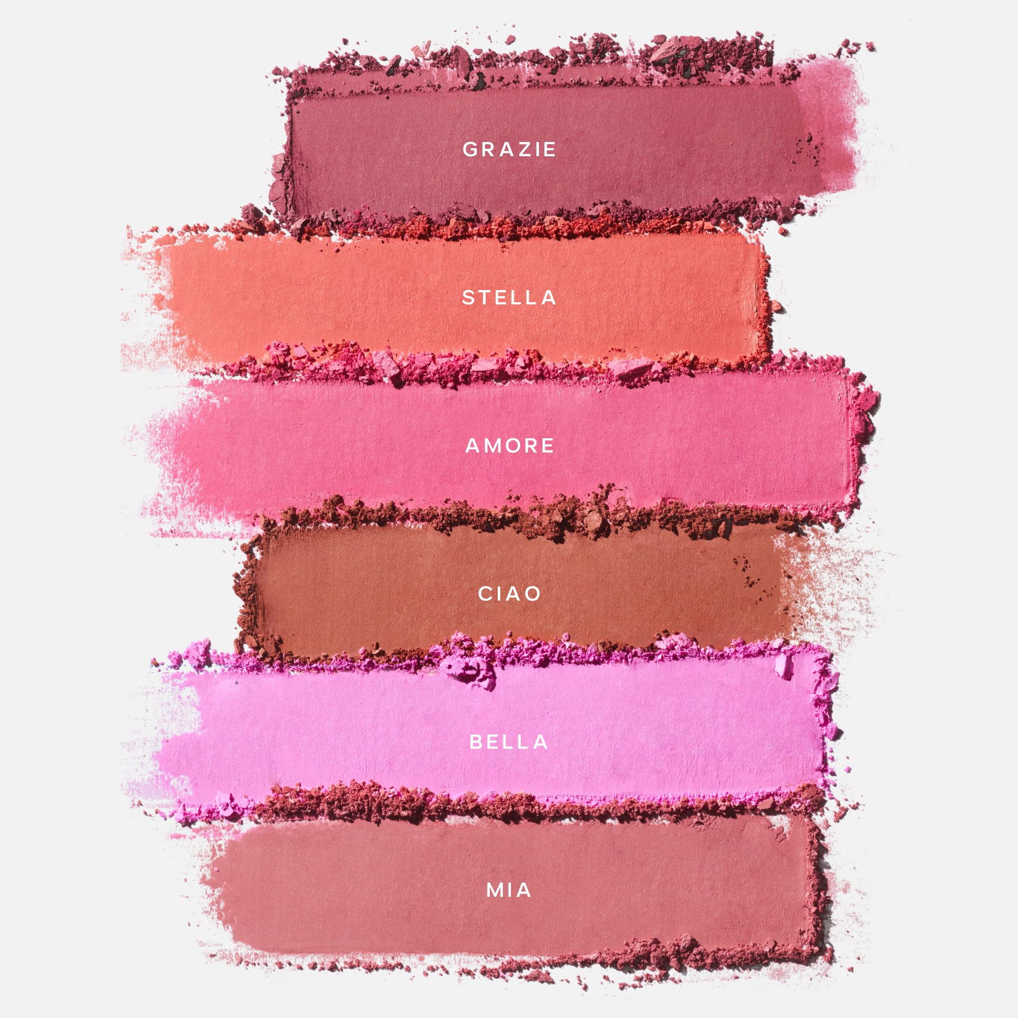 Brush-pickup demonstrates easy access to pigment in Saie SuperSuede Baked Blush.