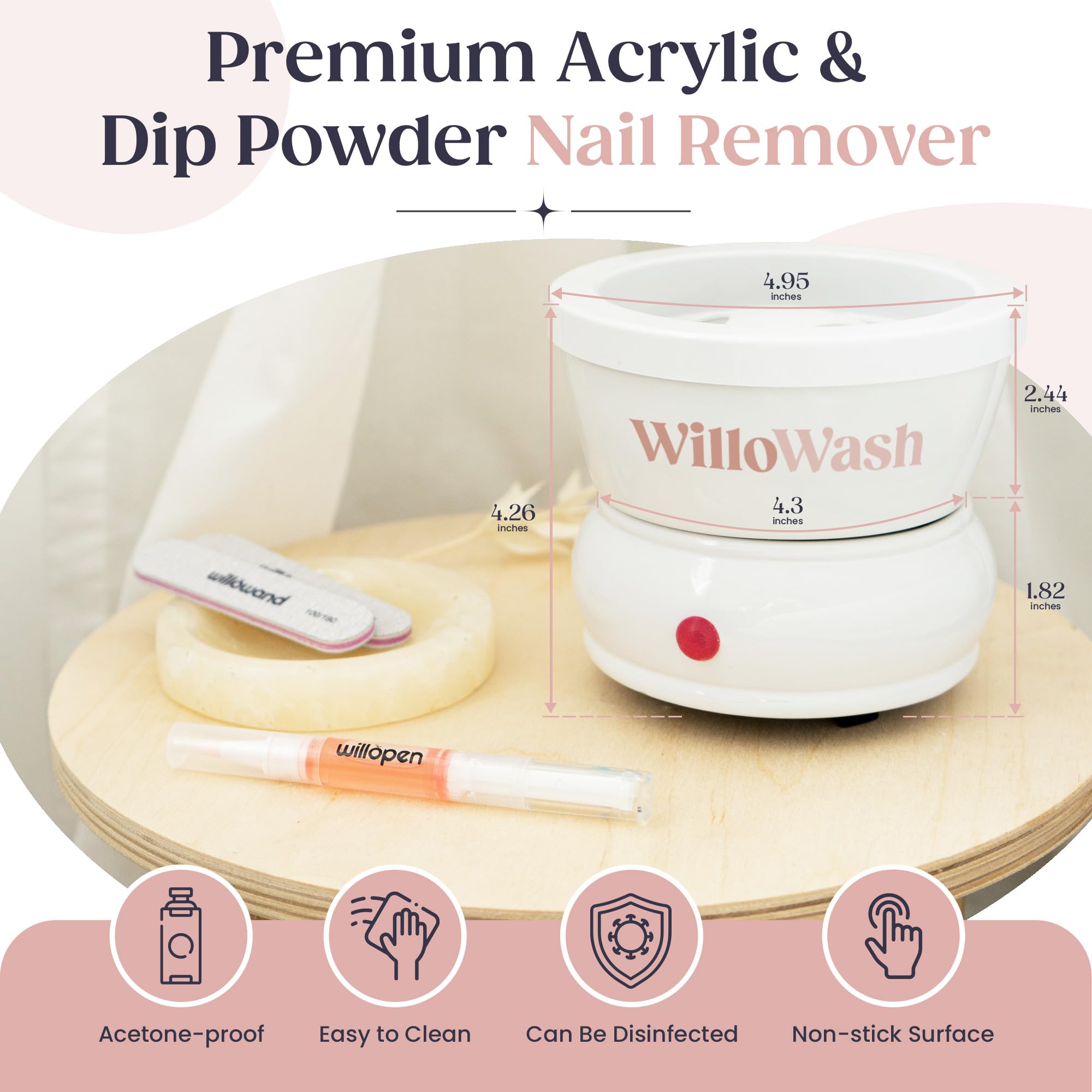 Saint Willo Willowash bowl nail files and scraper for prep