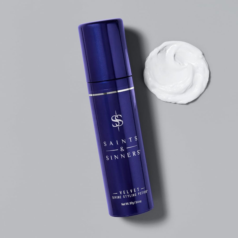 Saints & Sinners Velvet Divine on dry hair tames flyaways and adds luster.